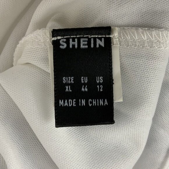 Shein A-Line Tank Dress XL Blue White Tie-Dye Casual Beach Vacation - Picture 4 of 7